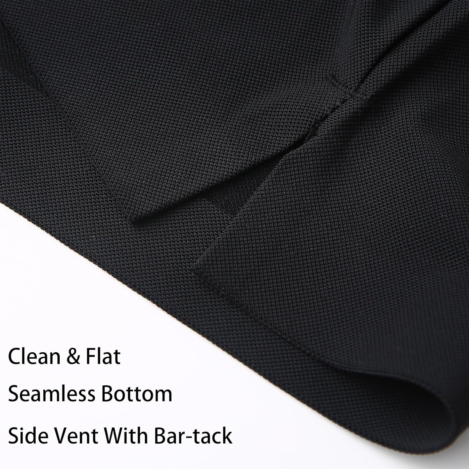 image:imageAlex Vando Mens Golf Shirt Moisture Wicking QuickDry Solid Short Sleeve Polo Shirts for MenBlack 100