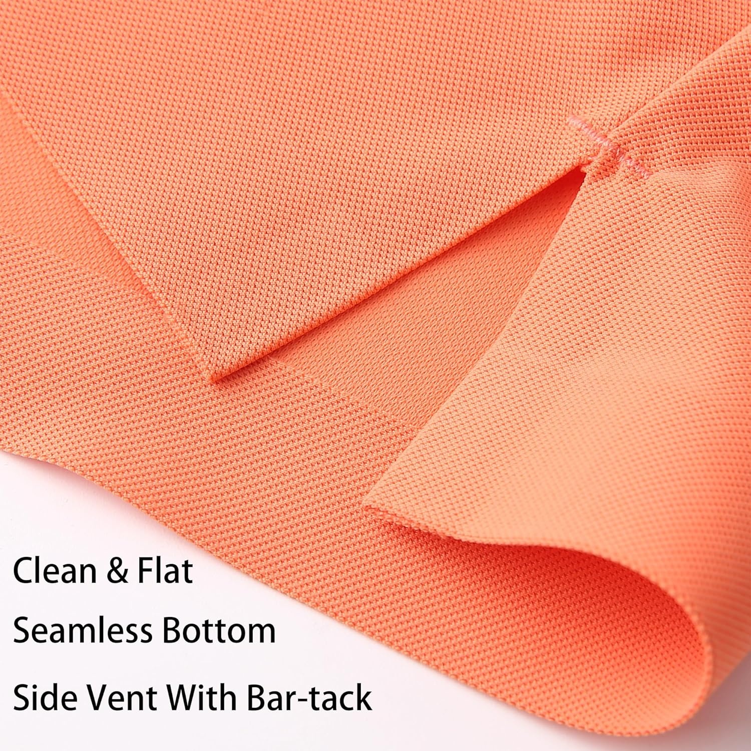 image:imageAlex Vando Mens Golf Shirt Moisture Wicking QuickDry Solid Short Sleeve Polo Shirts for MenOrange 100
