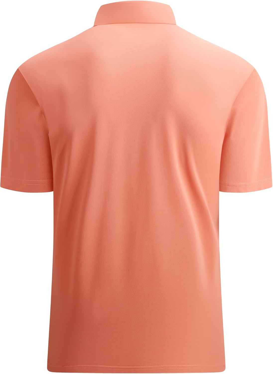 image:imageAlex Vando Mens Golf Shirt Moisture Wicking QuickDry Solid Short Sleeve Polo Shirts for MenOrange 100