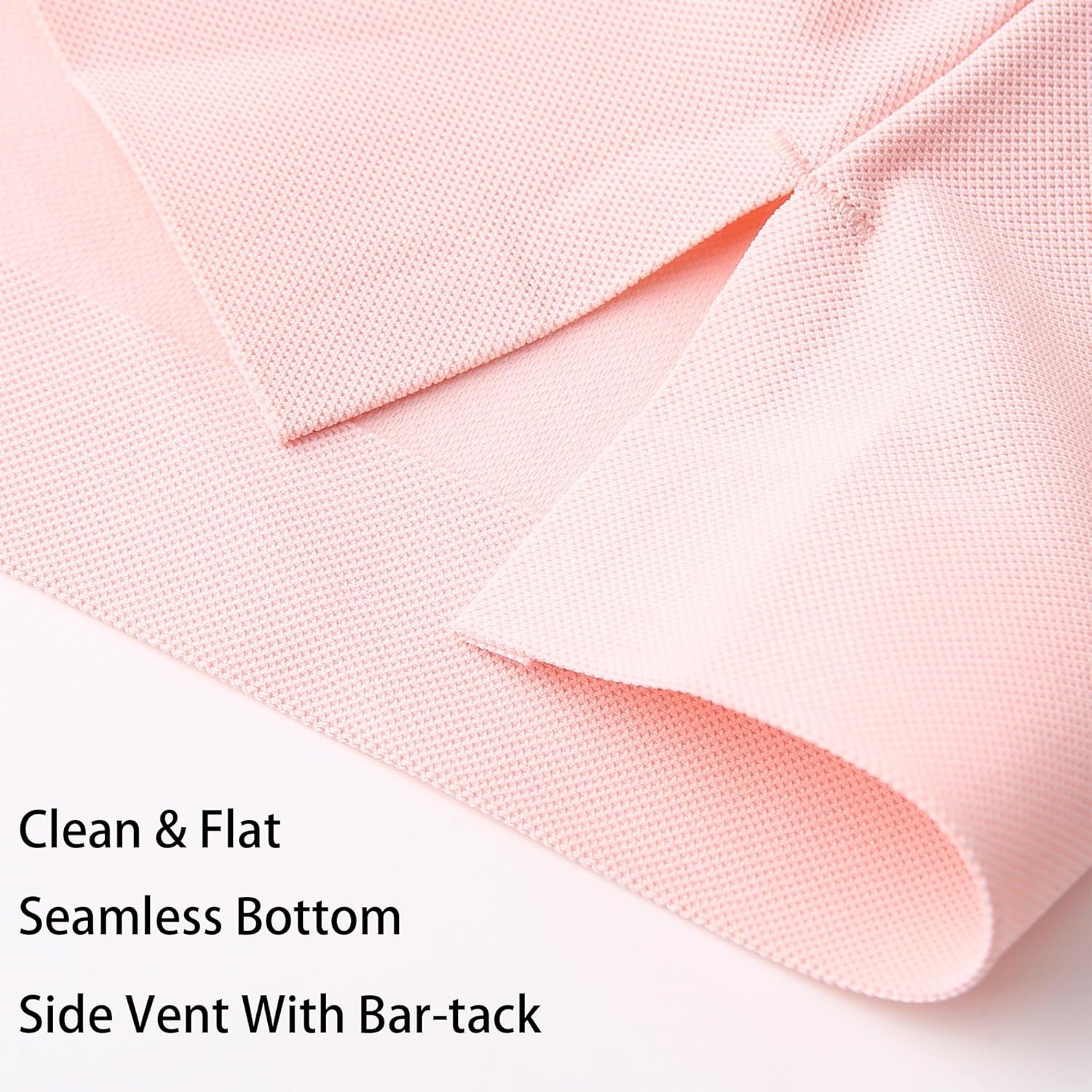image:imageAlex Vando Mens Golf Shirt Moisture Wicking QuickDry Solid Short Sleeve Polo Shirts for MenPink 100