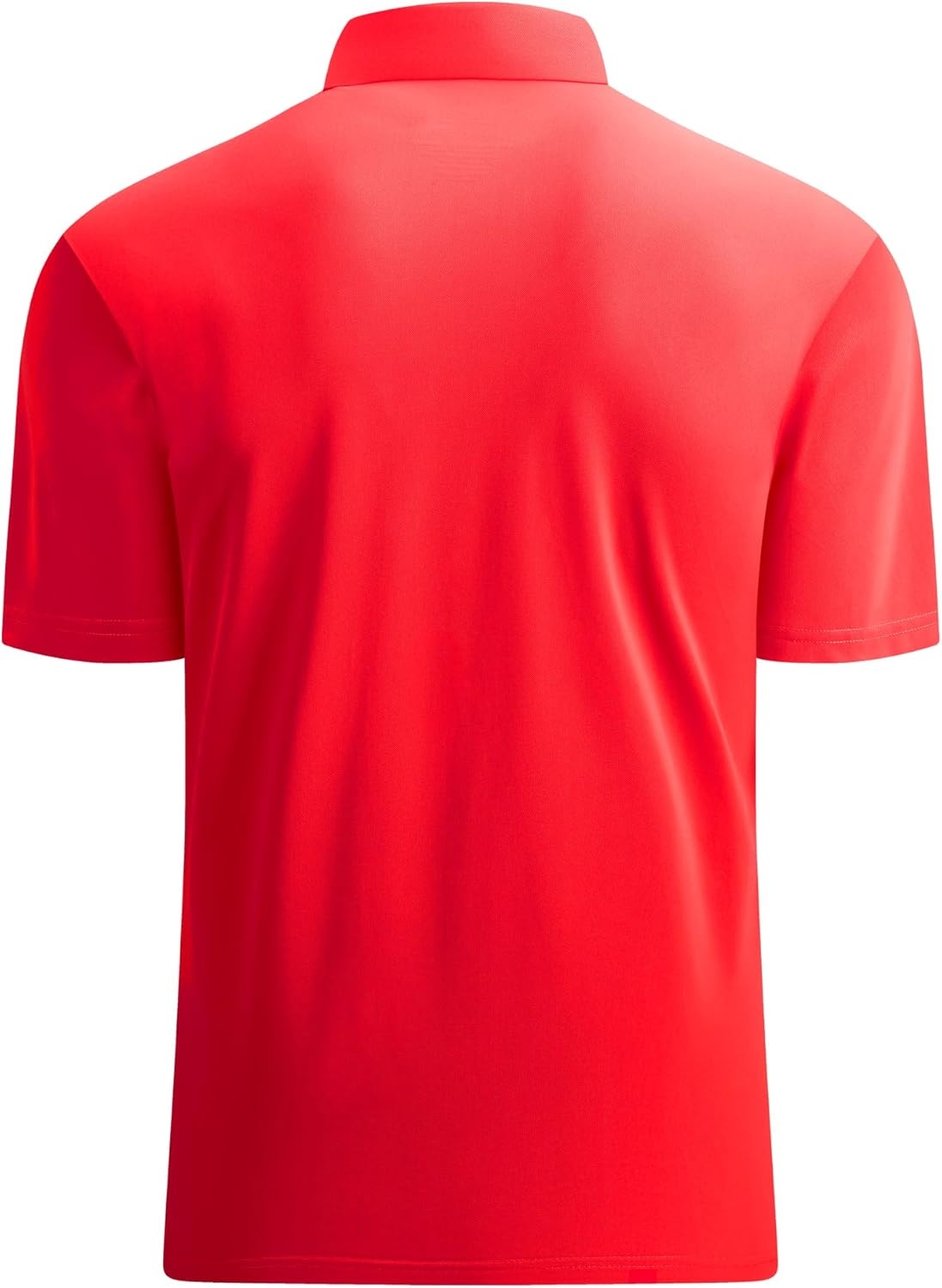 image:imageAlex Vando Mens Golf Shirt Moisture Wicking QuickDry Solid Short Sleeve Polo Shirts for MenRed 100
