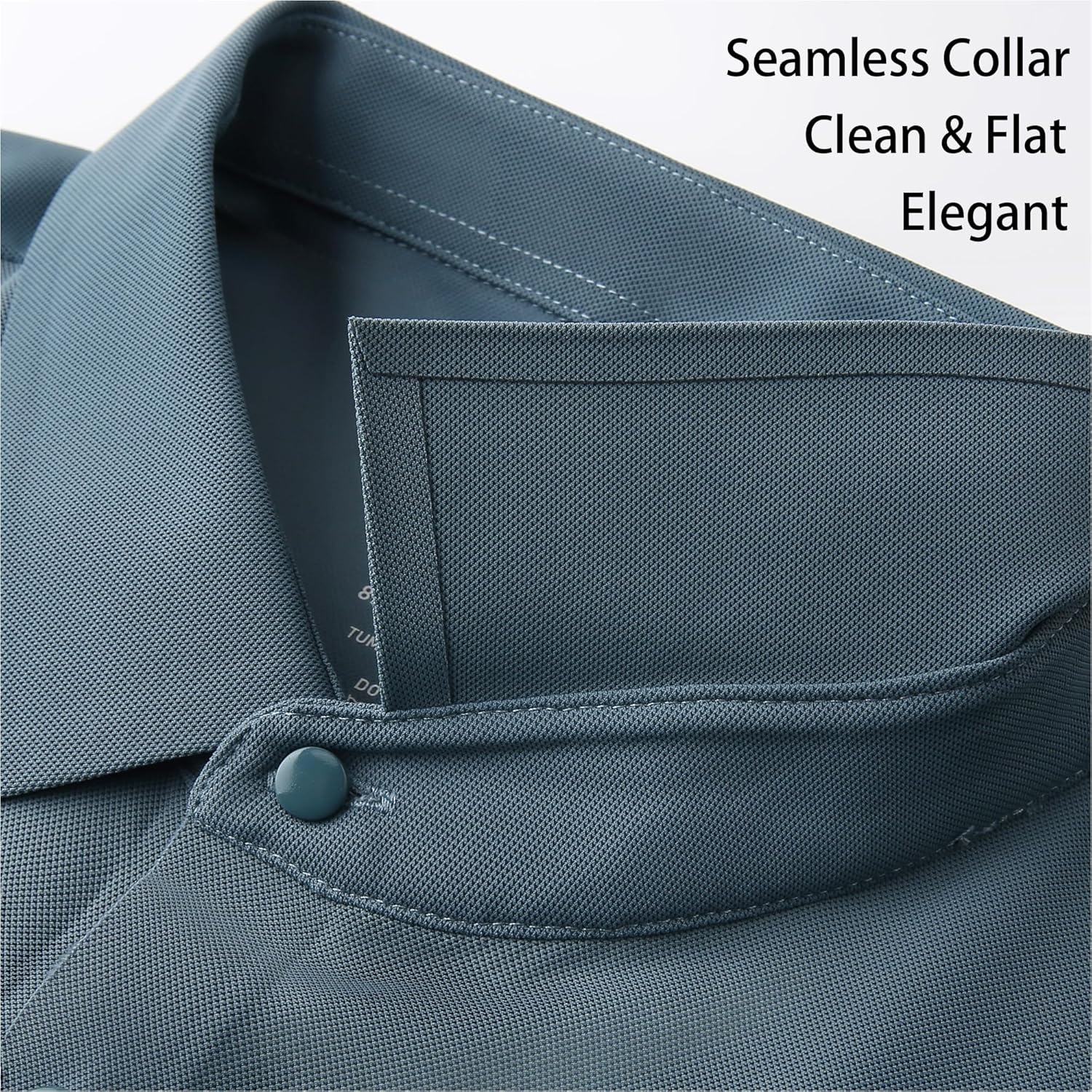 image:imageAlex Vando Mens Golf Shirt Moisture Wicking QuickDry Solid Short Sleeve Polo Shirts for MenTeal 100