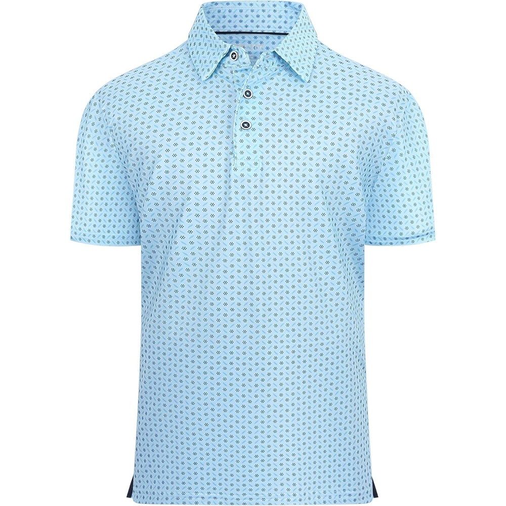 image:imageAlex Vando Boys Polo Shirt Hawaiian Golf Short Sleeve Moisture Wicking Quick Dry Stretch Print Casual Summer TopsBluedots