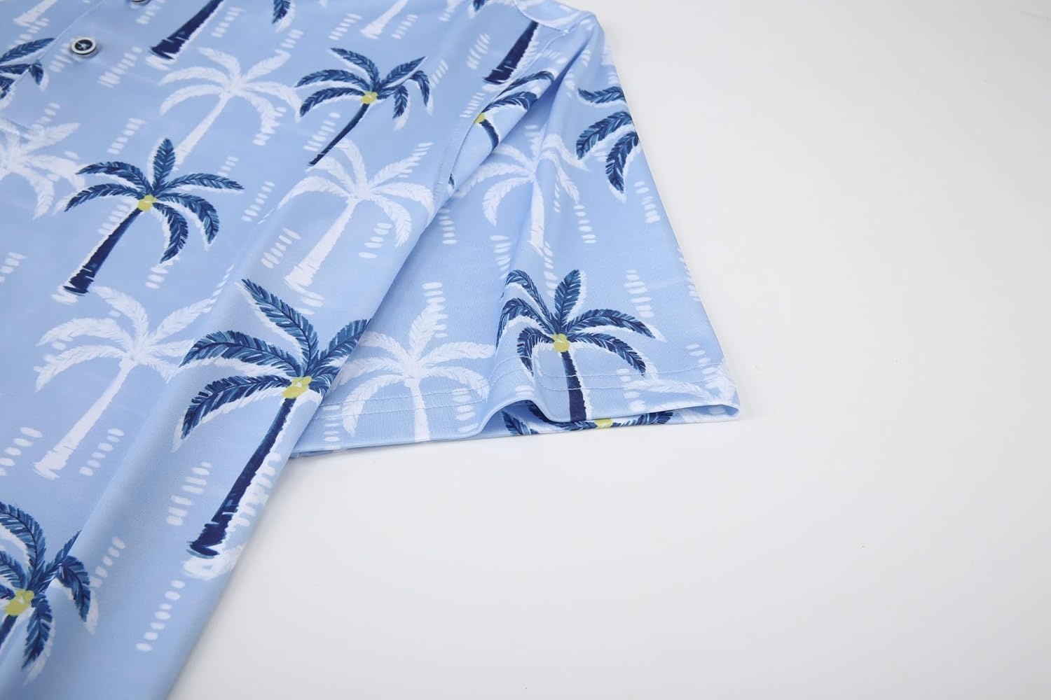 image:imageAlex Vando Mens Hawaiian Golf Shirt Moisture Wicking Digital Print Golf Shirts for MenPalm Tree Silhouette