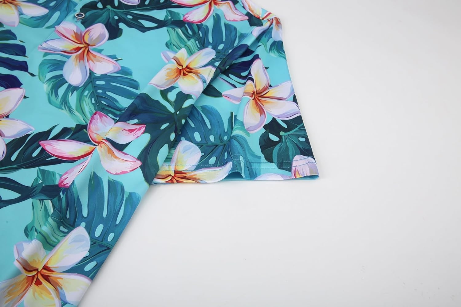 image:imageAlex Vando Mens Hawaiian Golf Shirt Moisture Wicking Digital Print Golf Shirts for MenPlumeria Monstera