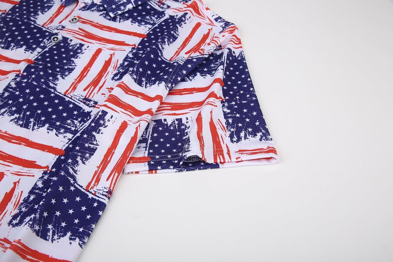 image:imageAlex Vando Mens Polo Shirts Short Sleeve Regular Fit Fashion Designed ShirtStars and Stripes