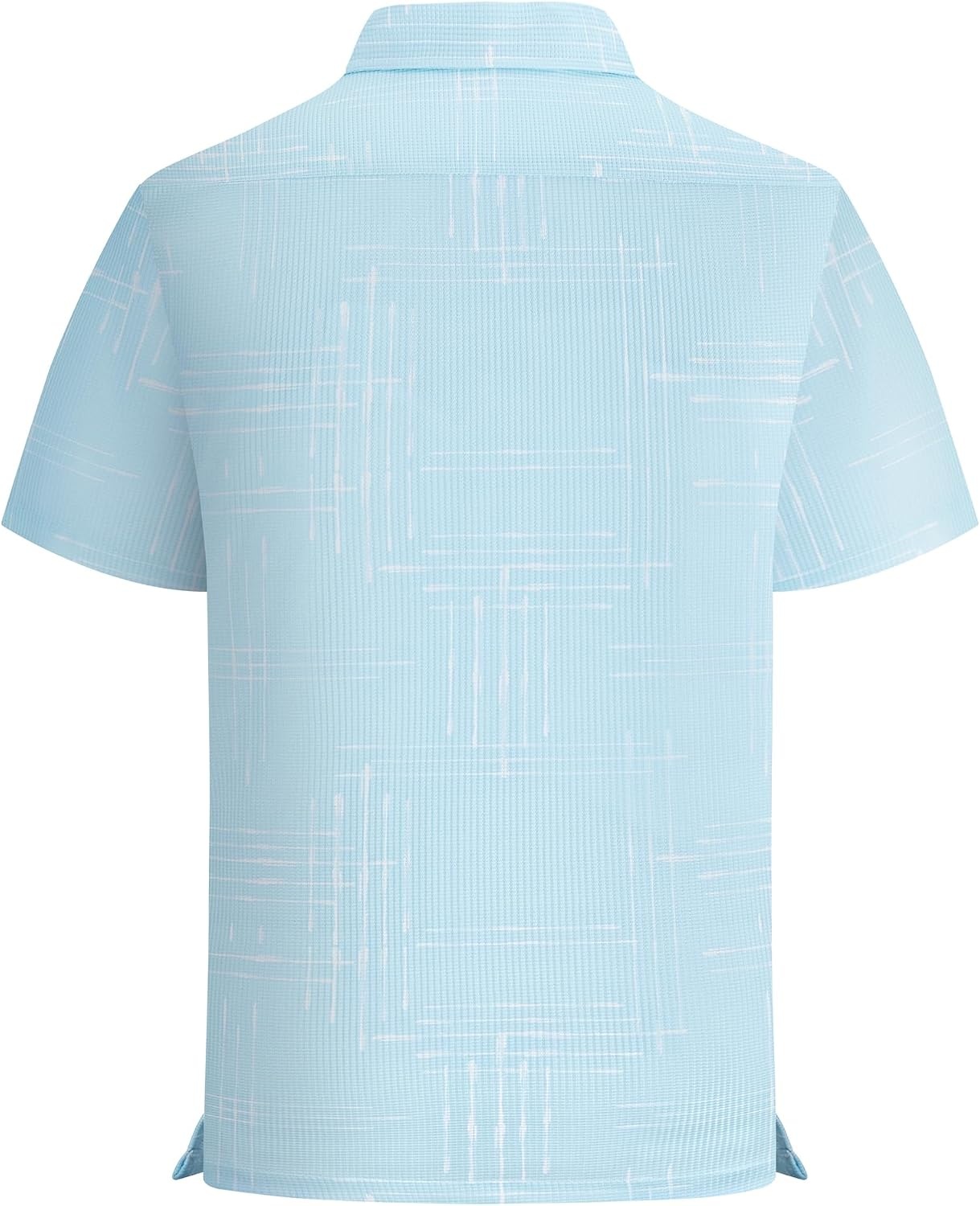 image:imageAlex Vando Mens Short Sleeve 2Piece Outfit Summer Shirt amp Shorts SetsBlue Line