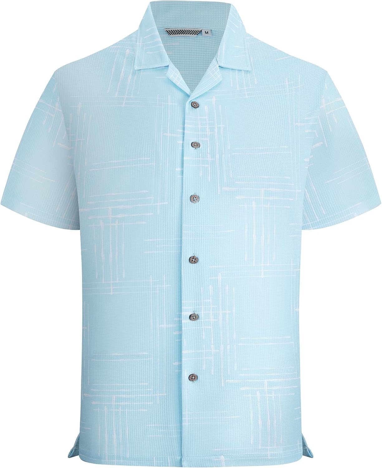 image:imageAlex Vando Mens Short Sleeve 2Piece Outfit Summer Shirt amp Shorts SetsBlue Line