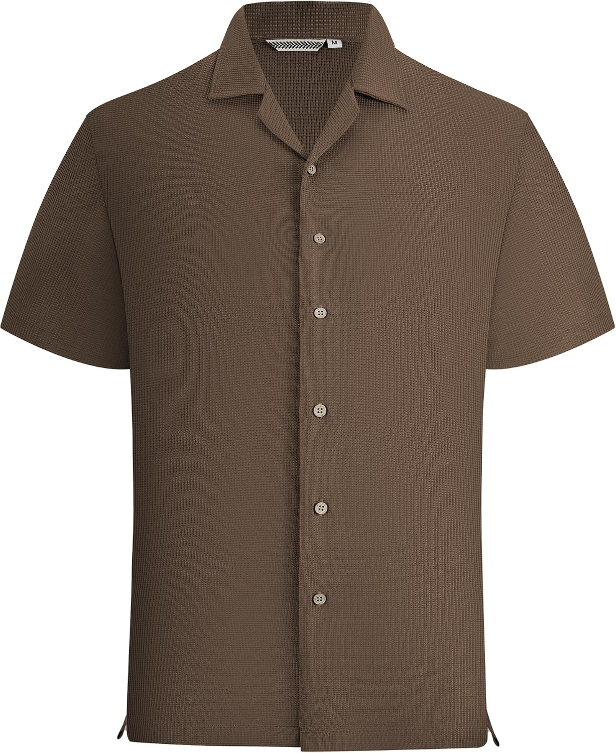 image:imageAlex Vando Mens Short Sleeve 2Piece Outfit Summer Shirt amp Shorts SetsBrown