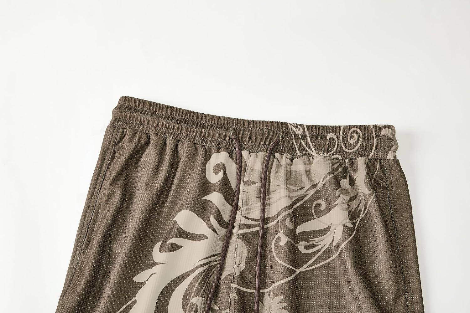 image:imageAlex Vando Mens Short Sleeve 2Piece Outfit Summer Shirt amp Shorts SetsBrown Leaf
