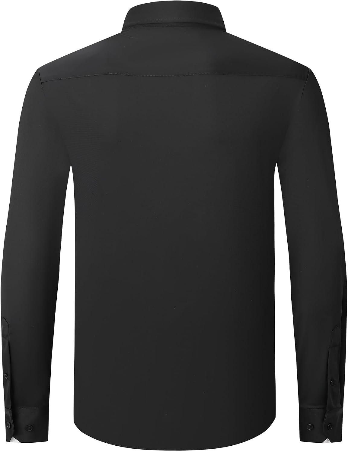 image:imageAlex Vando Mens Wrinkle Resistant Business Casual Stretch Dress Shirt Lightweight silky textureeasy washneat silhouetteflexible mobilitymultiscene matchinglow upkeepdaily office amp travelBlack