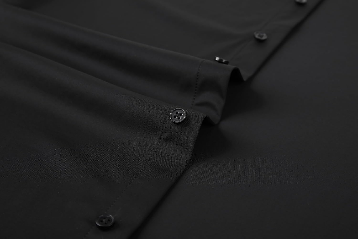 image:imageAlex Vando Mens Wrinkle Resistant Business Casual Stretch Dress Shirt Lightweight silky textureeasy washneat silhouetteflexible mobilitymultiscene matchinglow upkeepdaily office amp travelBlack