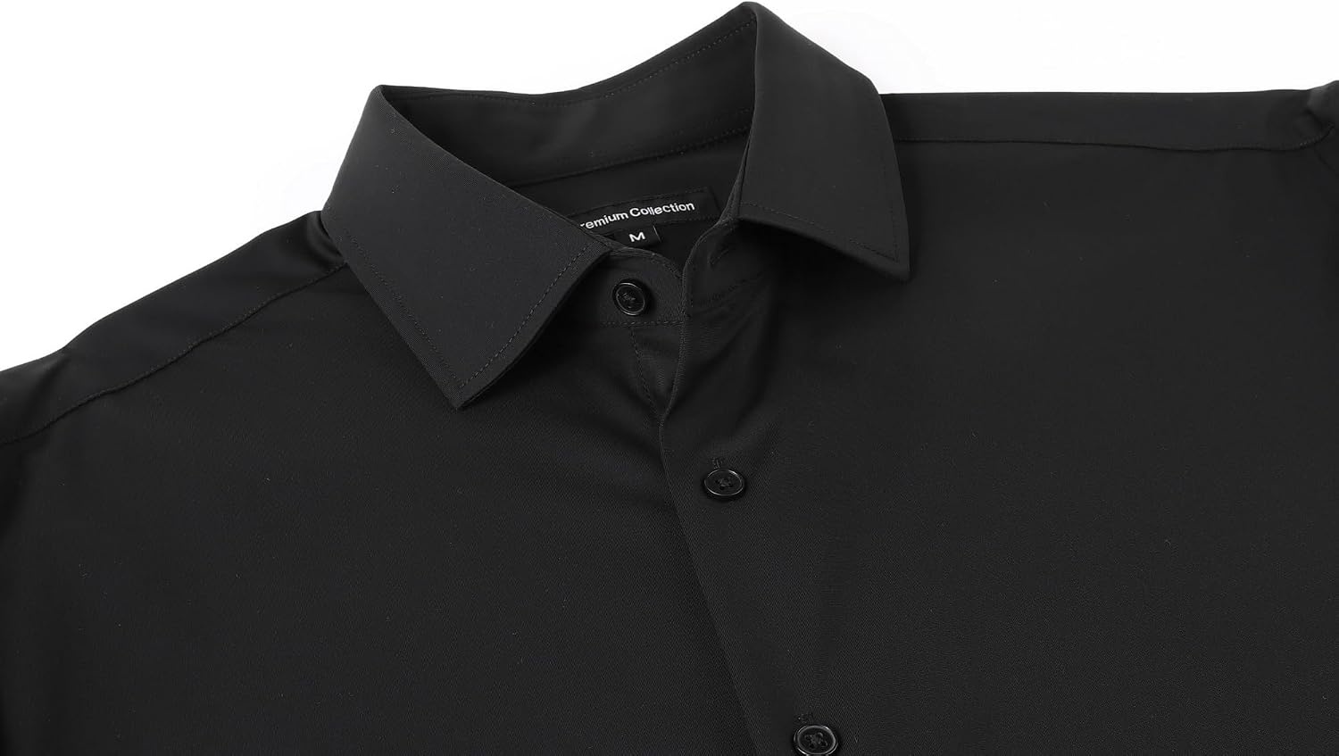 image:imageAlex Vando Mens Wrinkle Resistant Business Casual Stretch Dress Shirt Lightweight silky textureeasy washneat silhouetteflexible mobilitymultiscene matchinglow upkeepdaily office amp travelBlack