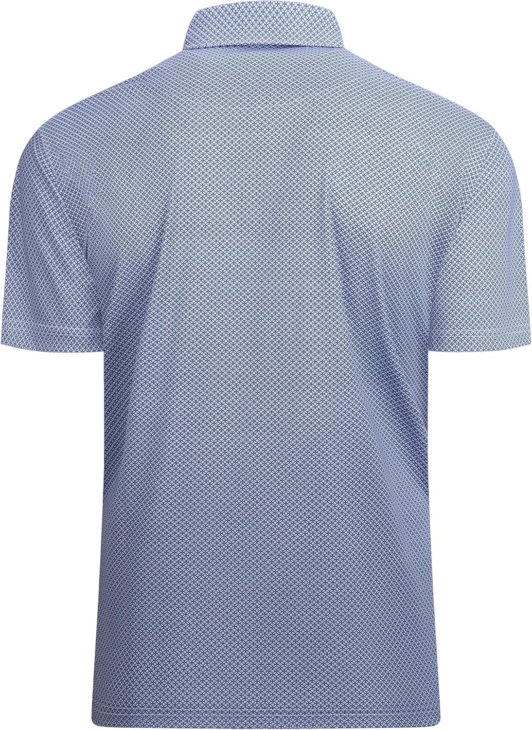 image:imageAlex Vando Mens Golf Shirt Moisture Wicking Classic Print Golf Shirts Shape amp color retainingLow maintenanceMultiscene active apparelBlack Circlesquare
