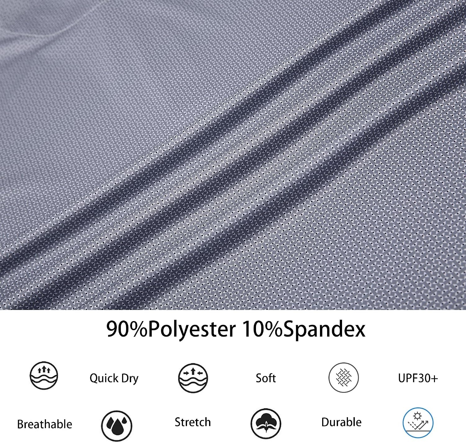 image:imageAlex Vando Mens Golf Shirt Moisture Wicking Classic Print Golf Shirts Shape amp color retainingLow maintenanceMultiscene active apparelBlack Dots