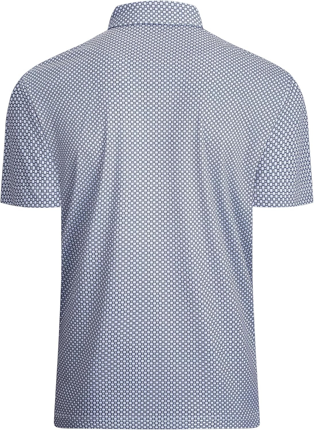 image:imageAlex Vando Mens Golf Shirt Moisture Wicking Classic Print Golf Shirts Shape amp color retainingLow maintenanceMultiscene active apparelBlue Circle