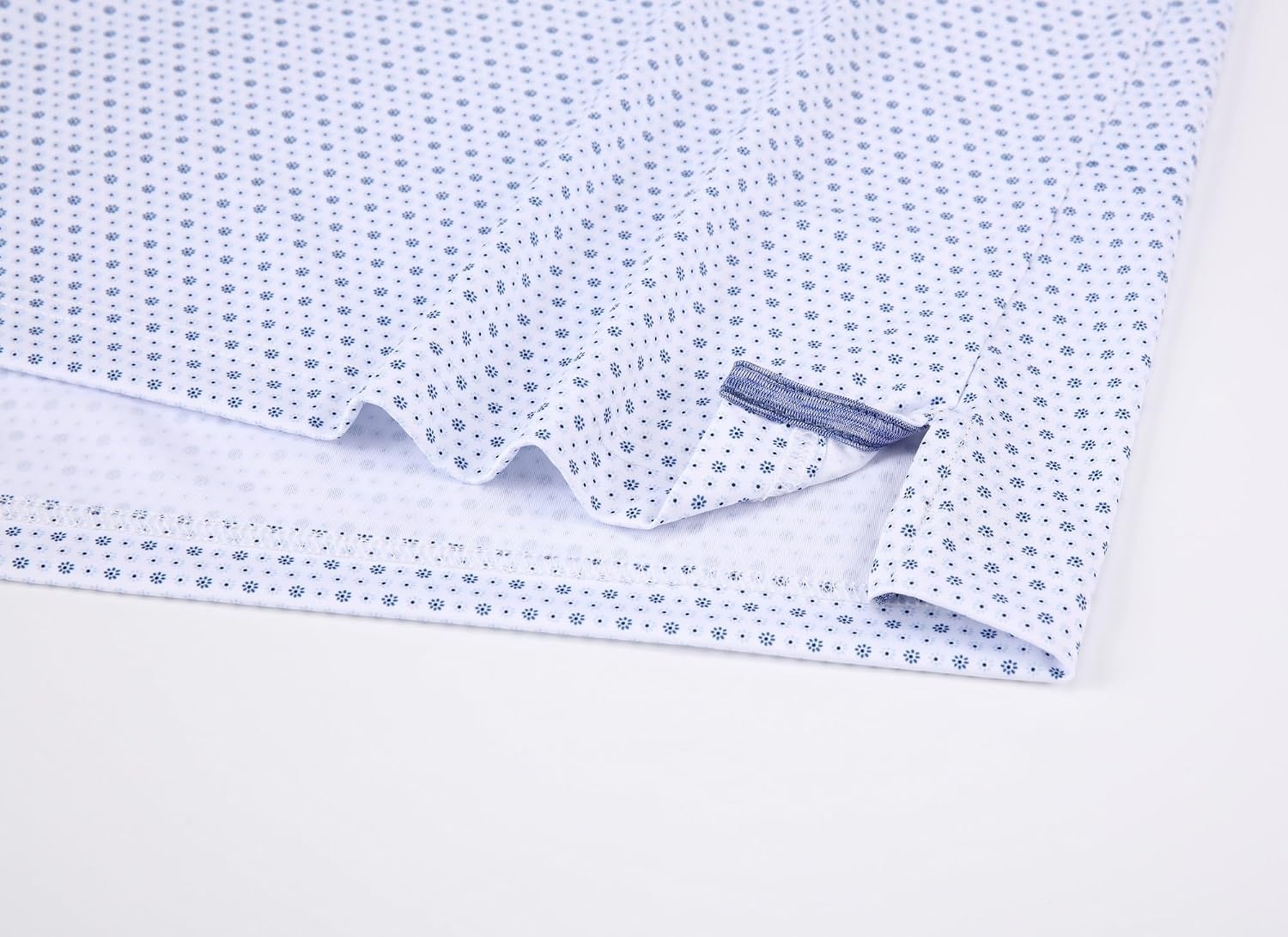 image:imageAlex Vando Mens Golf Shirt Moisture Wicking Classic Print Golf Shirts Shape amp color retainingLow maintenanceMultiscene active apparelBlue Dots