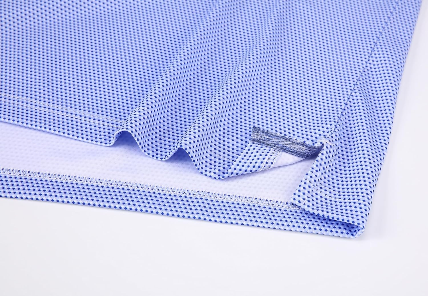 image:imageAlex Vando Mens Golf Shirt Moisture Wicking Classic Print Golf Shirts Shape amp color retainingLow maintenanceMultiscene active apparelBluewhite Square