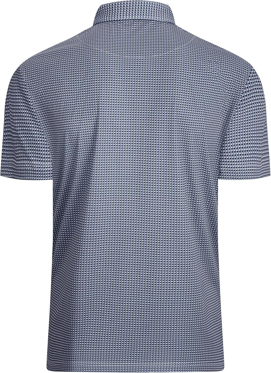 image:imageAlex Vando Mens Golf Shirt Moisture Wicking Classic Print Golf Shirts Shape amp color retainingLow maintenanceMultiscene active apparelGrey Square