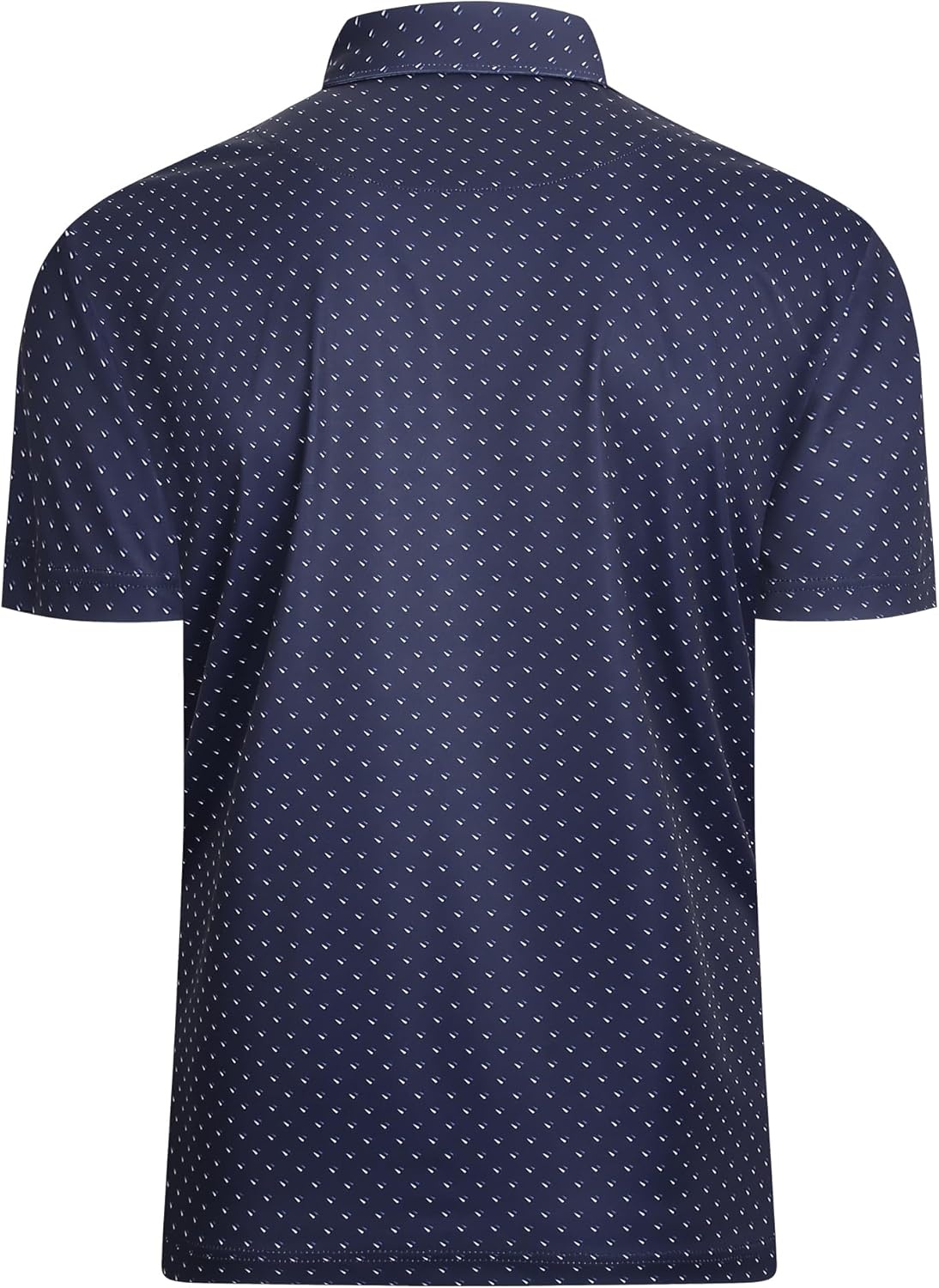 image:imageAlex Vando Mens Golf Shirt Moisture Wicking Classic Print Golf Shirts Shape amp color retainingLow maintenanceMultiscene active apparelNavy Sail