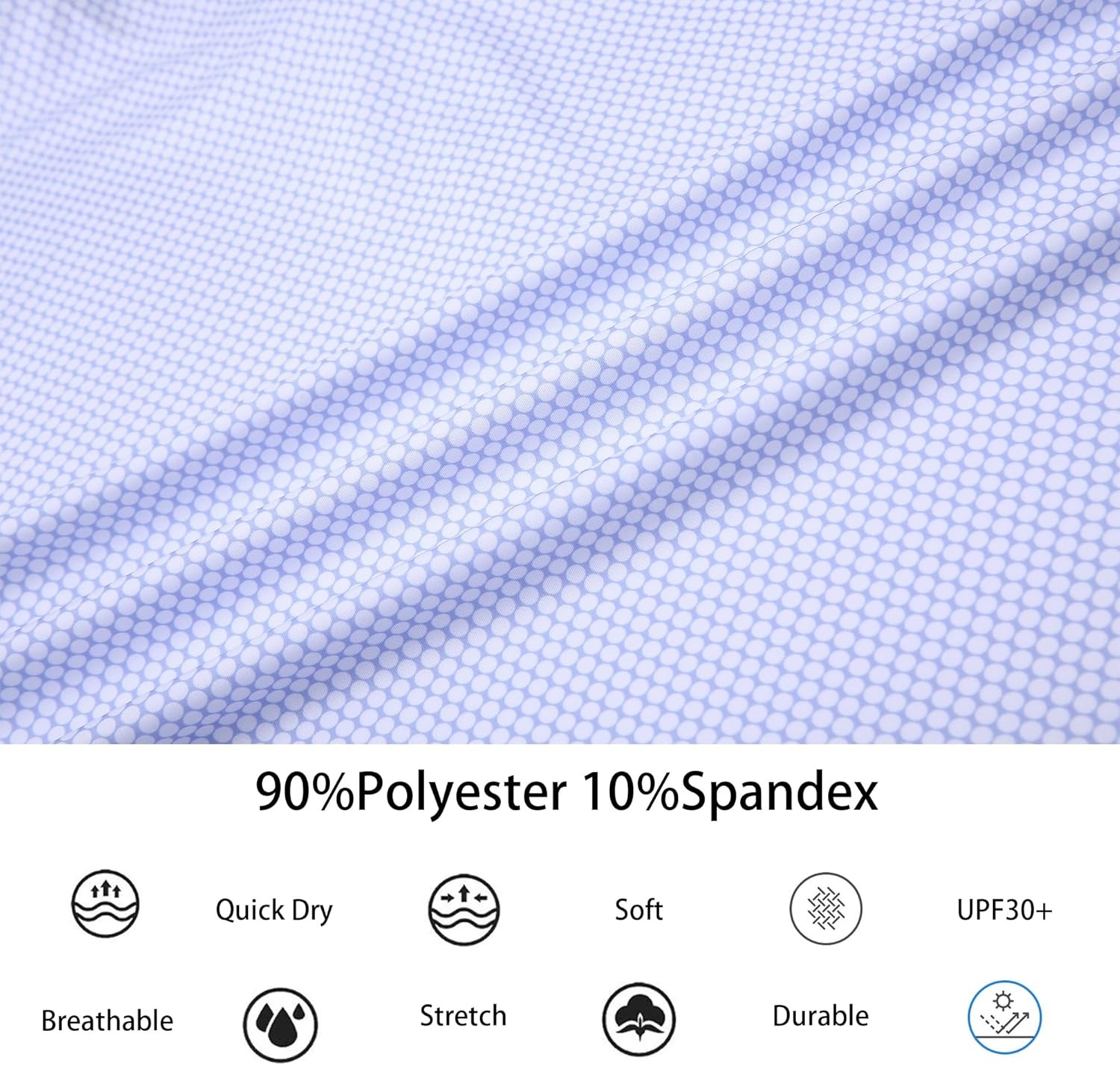 image:imageAlex Vando Mens Golf Shirt Moisture Wicking Classic Print Golf Shirts Shape amp color retainingLow maintenanceMultiscene active apparelWhite Circle