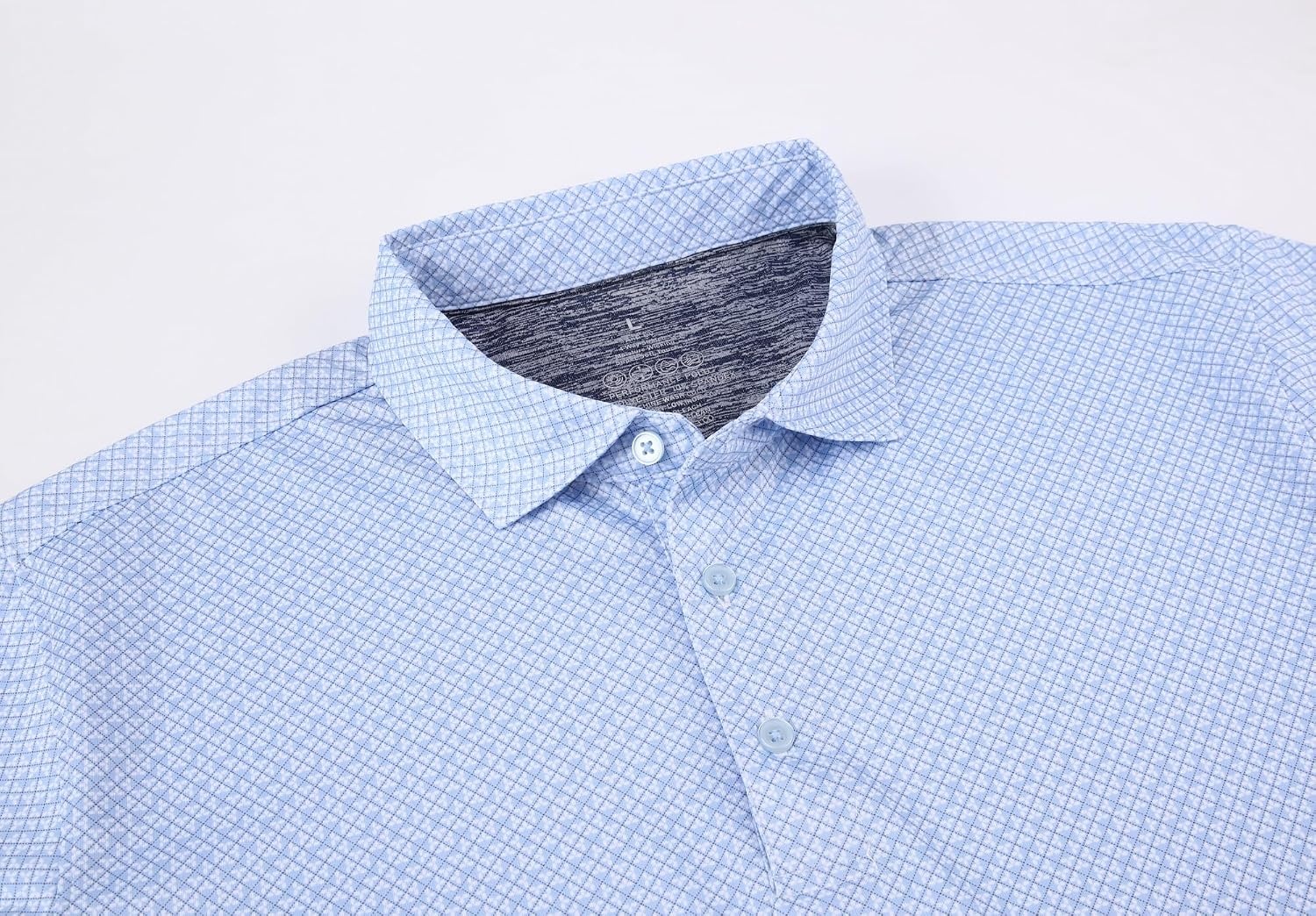 image:imageAlex Vando Mens Golf Shirt Moisture Wicking Classic Print Golf Shirts Shape amp color retainingLow maintenanceMultiscene active apparelWhite Clover 25