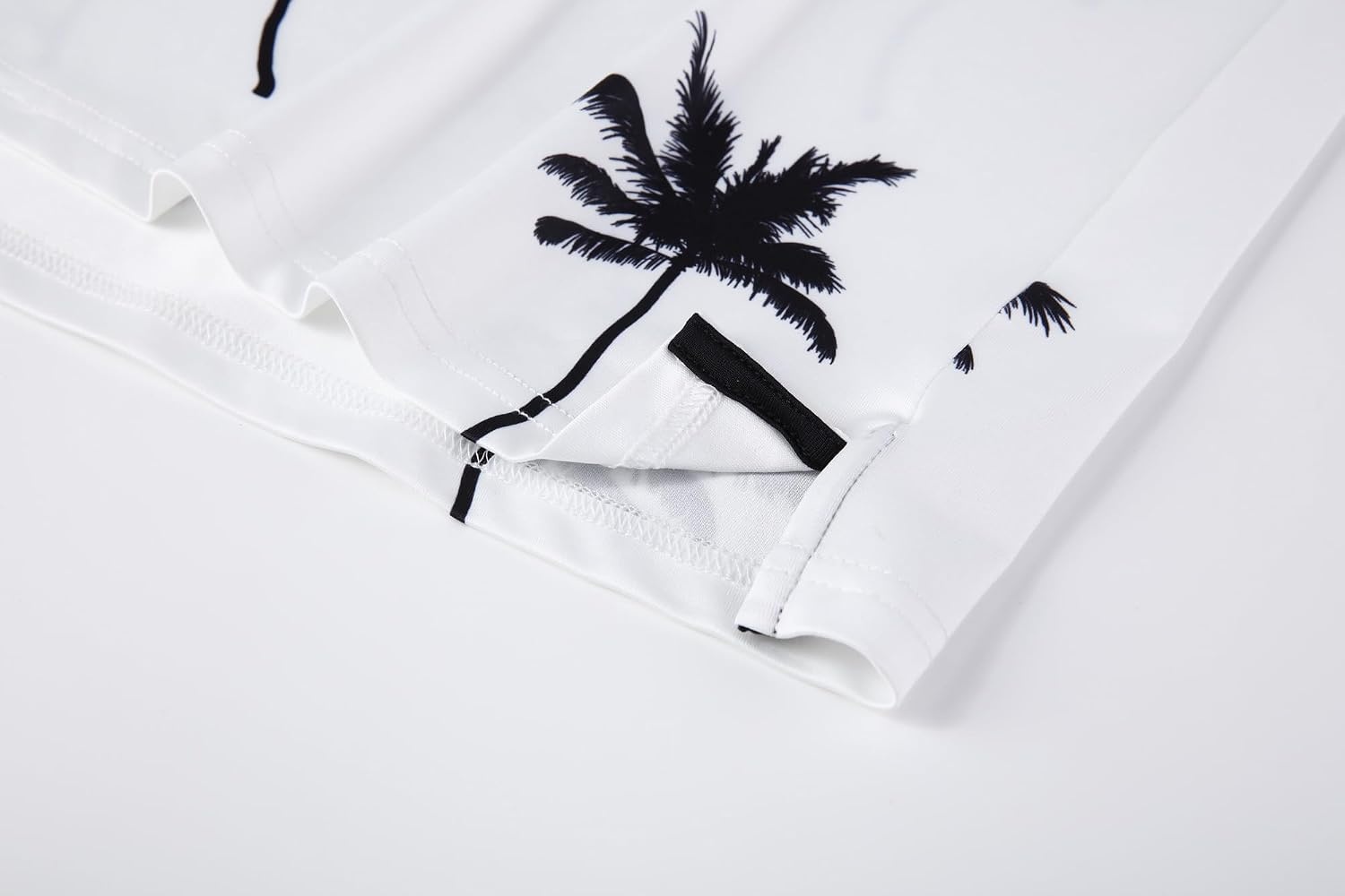 image:imageAlex Vando Mens Golf Shirt Moisture Wicking Print Performance Polo Shirt UPF40 UV shielding Lightweight Contrast collar piping Fullbody patterns Machine washable Multisport topWhite Palm Tree