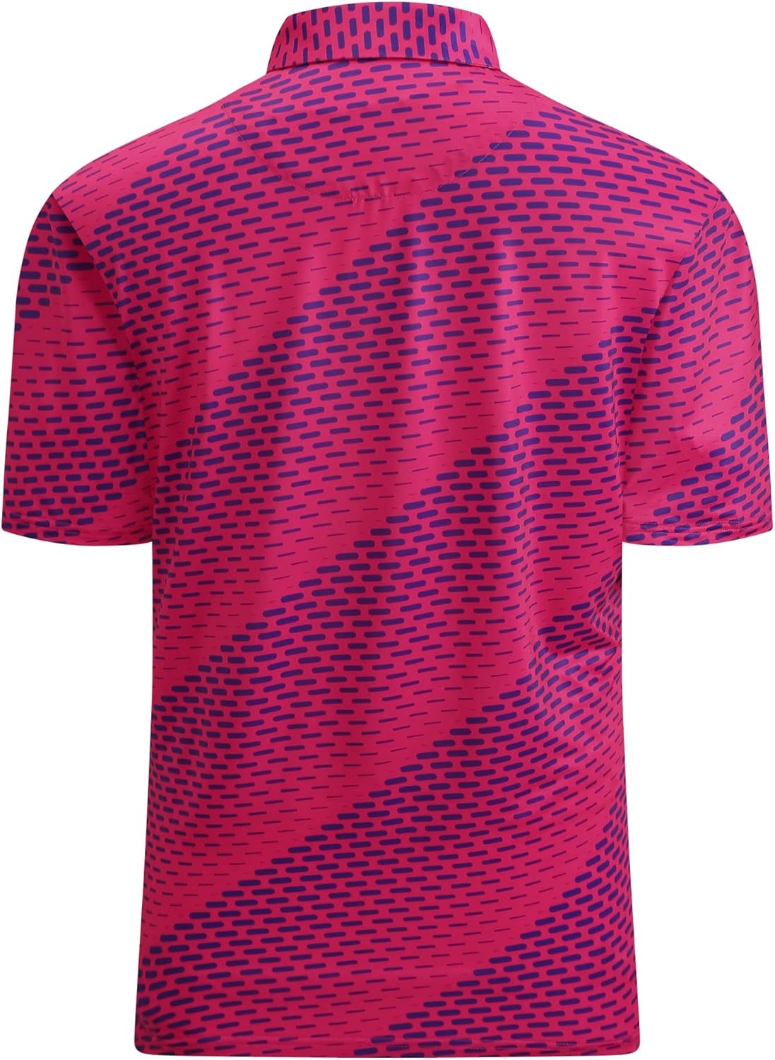 image:imageAlex Vando Mens Golf Shirt Moisture Wicking Print Performance Polo Shirt UPF40 UV shielding Lightweight Contrast collar piping Fullbody patterns Machine washable Multisport topBlue Roundrect
