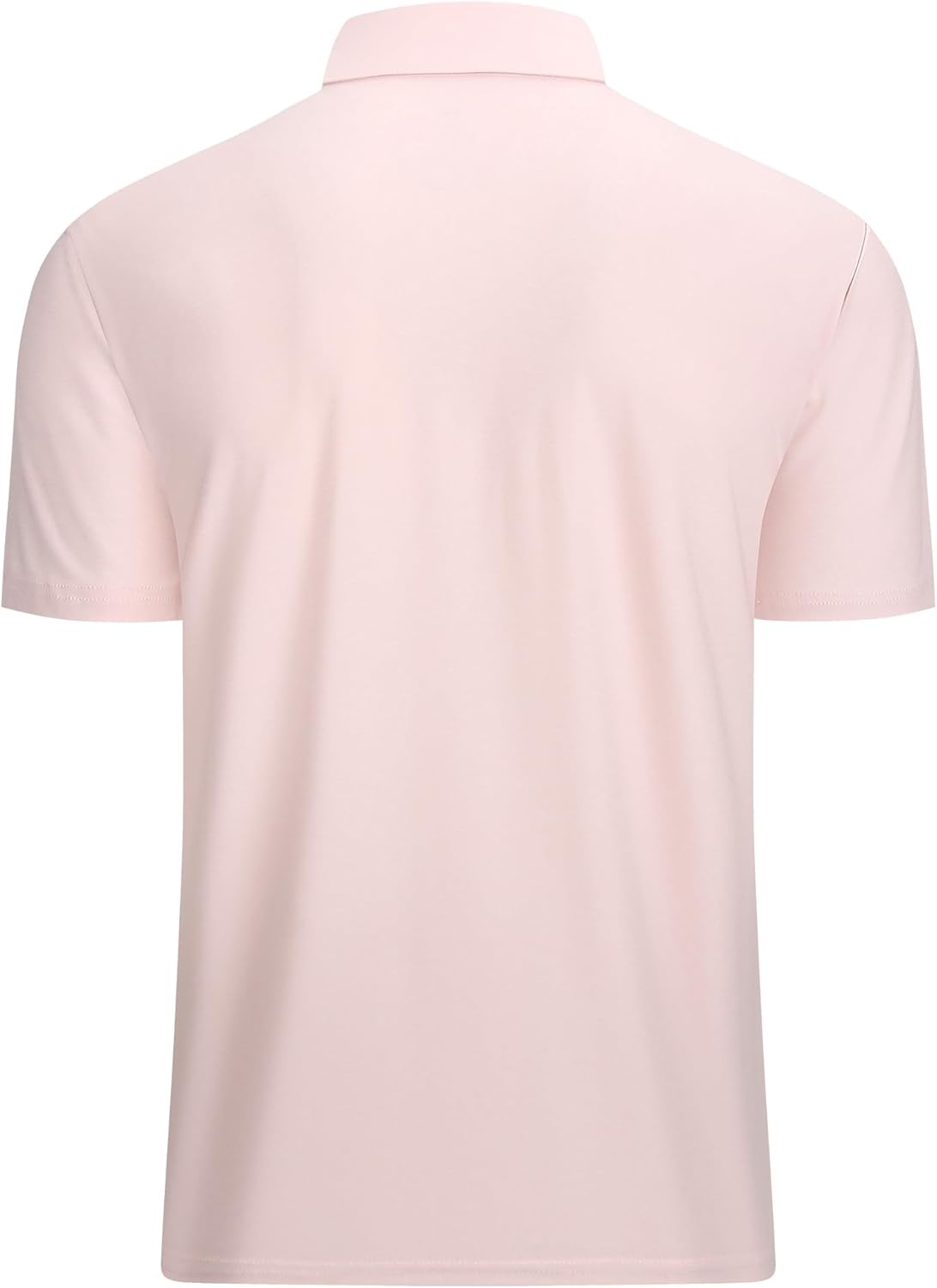 image:imageAlex Vando Mens Golf Shirt Moisture Wicking QuickDry Short Sleeve Polo UPF40Soft amp stretchSweat resistantMultiscene sports amp office apparelLt Pink
