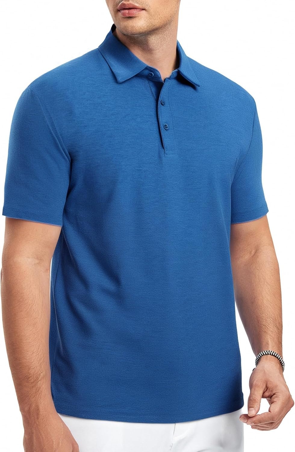 image:imageAlex Vando Mens Golf Shirt Moisture Wicking QuickDry Short Sleeve Polo UPF40Soft amp stretchSweat resistantMultiscene sports amp office apparelRoyal