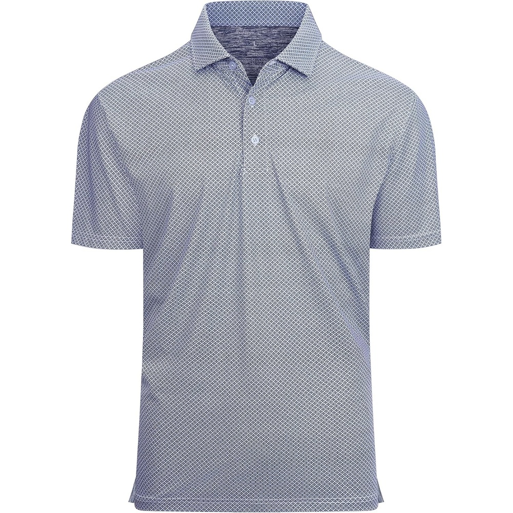 image:imageAlex Vando Mens Golf Shirt Moisture Wicking Classic Print Golf Shirts Shape amp color retainingLow maintenanceMultiscene active apparelBlack Circlesquare