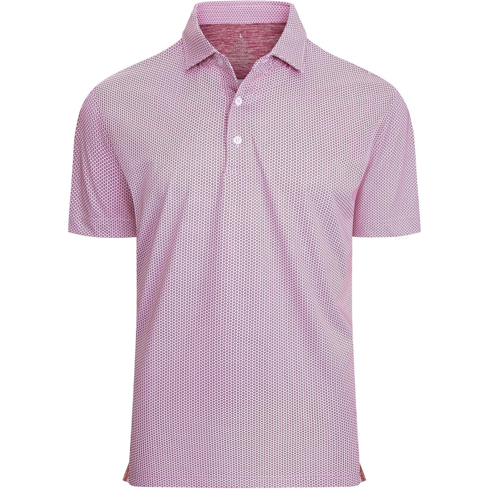 image:imageAlex Vando Mens Golf Shirt Moisture Wicking Classic Print Golf Shirts Shape amp color retainingLow maintenanceMultiscene active apparelWine Diamond