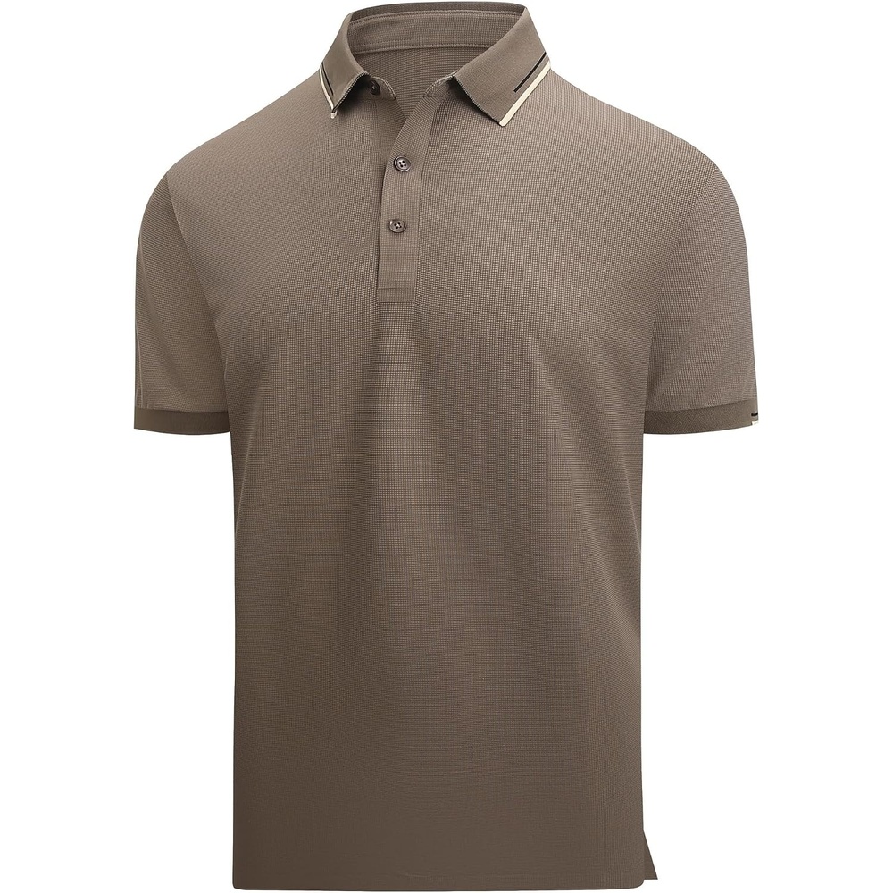image:imageAlex Vando Mens Golf Shirt Moisture Wicking QuickDry Short Sleeve Polo UPF40Soft amp stretchSweat resistantMultiscene sports amp office apparelCoffee 188