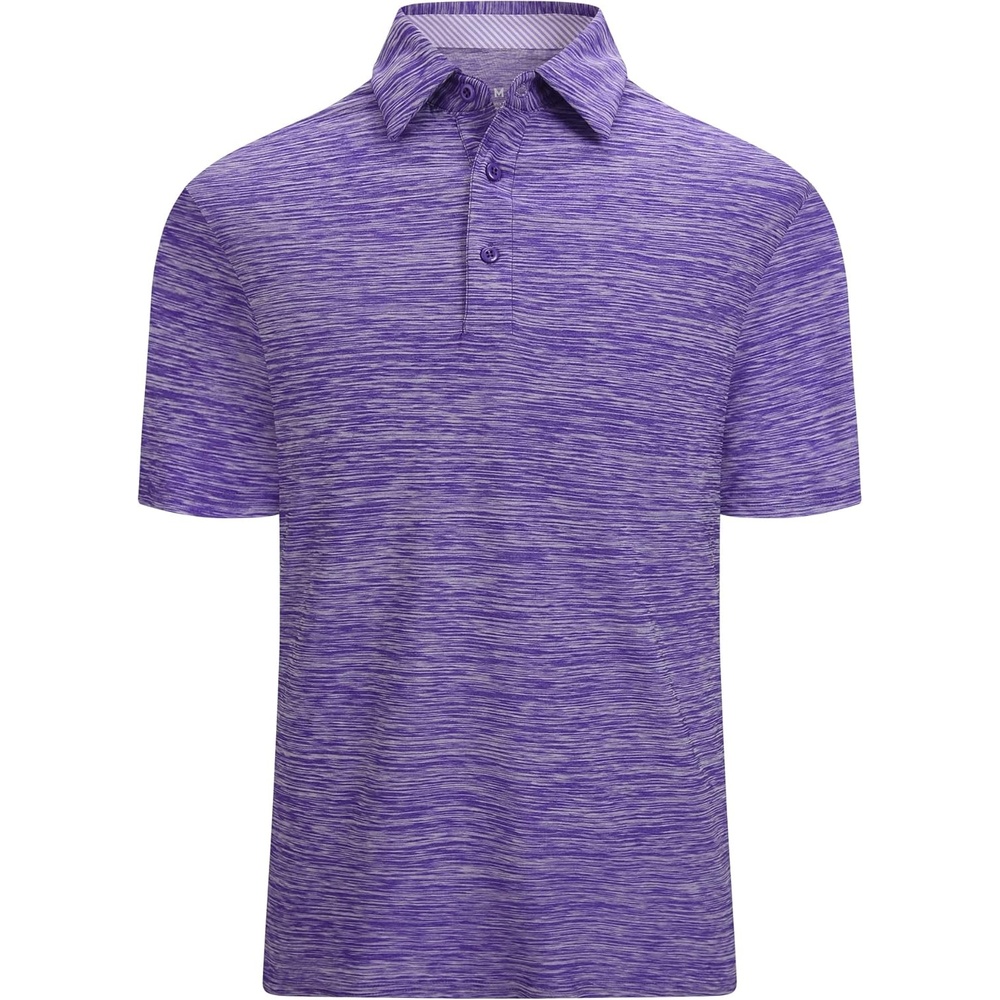 image:imageAlex Vando Mens Golf Shirt Moisture Wicking QuickDry Short Sleeve Polo UPF40Soft amp stretchSweat resistantMultiscene sports amp office apparelPurple