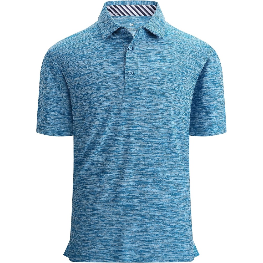 image:imageAlex Vando Mens Golf Shirt Moisture Wicking QuickDry Short Sleeve Polo UPF40Soft amp stretchSweat resistantMultiscene sports amp office apparelTurquoise