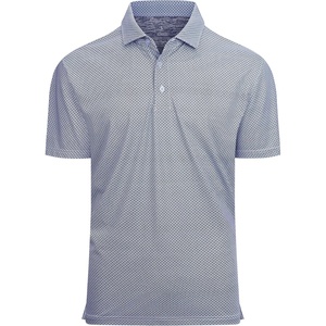 Alex Vando Mens Golf Shirt Moisture Wicking Classic Print Golf Shirts | Shape & color retaining,Low maintenance,Multi-scene active apparel(Black Circle&square)
