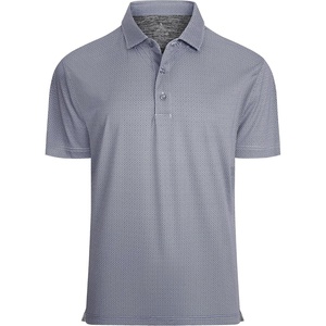 Alex Vando Mens Golf Shirt Moisture Wicking Classic Print Golf Shirts | Shape & color retaining,Low maintenance,Multi-scene active apparel(Black Dots)