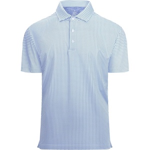 Alex Vando Mens Golf Shirt Moisture Wicking Classic Print Golf Shirts | Shape & color retaining,Low maintenance,Multi-scene active apparel(Blue Ball)