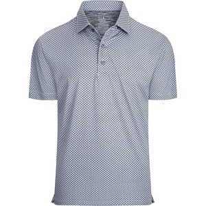 Alex Vando Mens Golf Shirt Moisture Wicking Classic Print Golf Shirts | Shape & color retaining,Low maintenance,Multi-scene active apparel(Blue Circle)