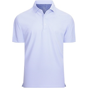 Alex Vando Mens Golf Shirt Moisture Wicking Classic Print Golf Shirts | Shape & color retaining,Low maintenance,Multi-scene active apparel(White Circle)
