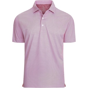 Alex Vando Mens Golf Shirt Moisture Wicking Classic Print Golf Shirts | Shape & color retaining,Low maintenance,Multi-scene active apparel(Wine Diamond)
