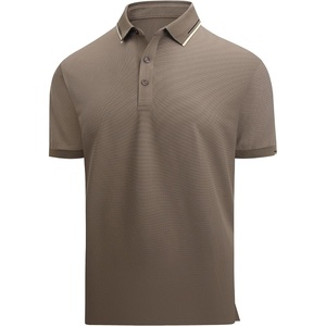 Alex Vando Mens Golf Shirt Moisture Wicking Quick-Dry Short Sleeve Polo | UPF40,Soft & stretch,Sweat resistant,Multi-scene sports & office apparel(Coffee 188)