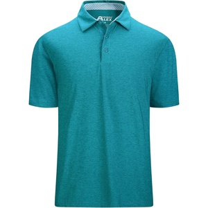 Alex Vando Mens Golf Shirt Moisture Wicking Quick-Dry Short Sleeve Polo | UPF40,Soft & stretch,Sweat resistant,Multi-scene sports & office apparel(Teal)