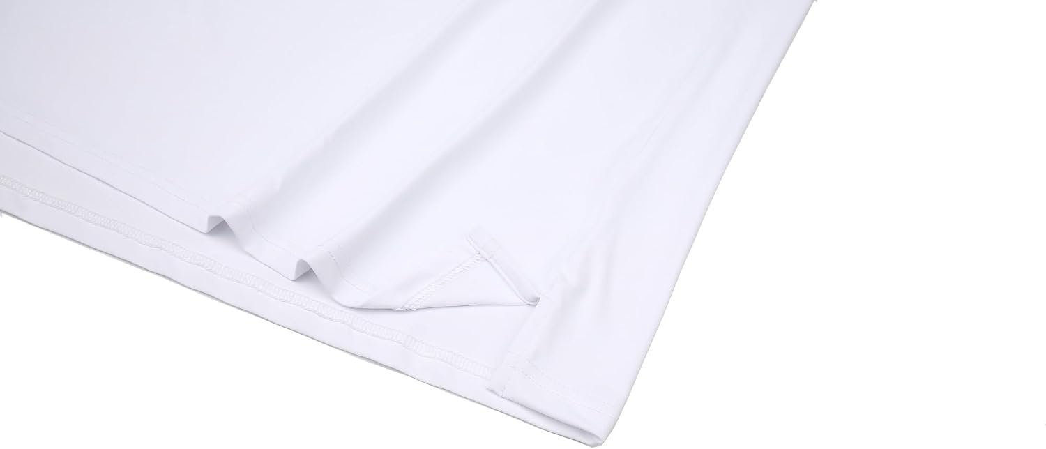 image:imageAlex Vando Mens Golf Shirt Moisture Wicking QuickDry Short Sleeve Polo UPF40Soft amp stretchSweat resistantMultiscene sports amp office apparelWhite Stripe 87