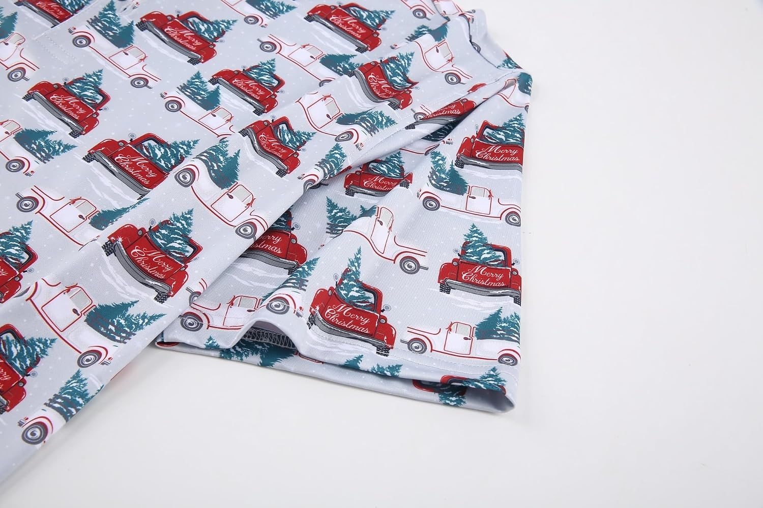 image:imageAlex Vando Mens Hawaiian Golf Shirt Moisture Wicking Digital Print Polo Tropical vivid patterns Sweatabsorbing Flexible stretch weave Side air slits Unrestricted daily activityGrey Christmas Car