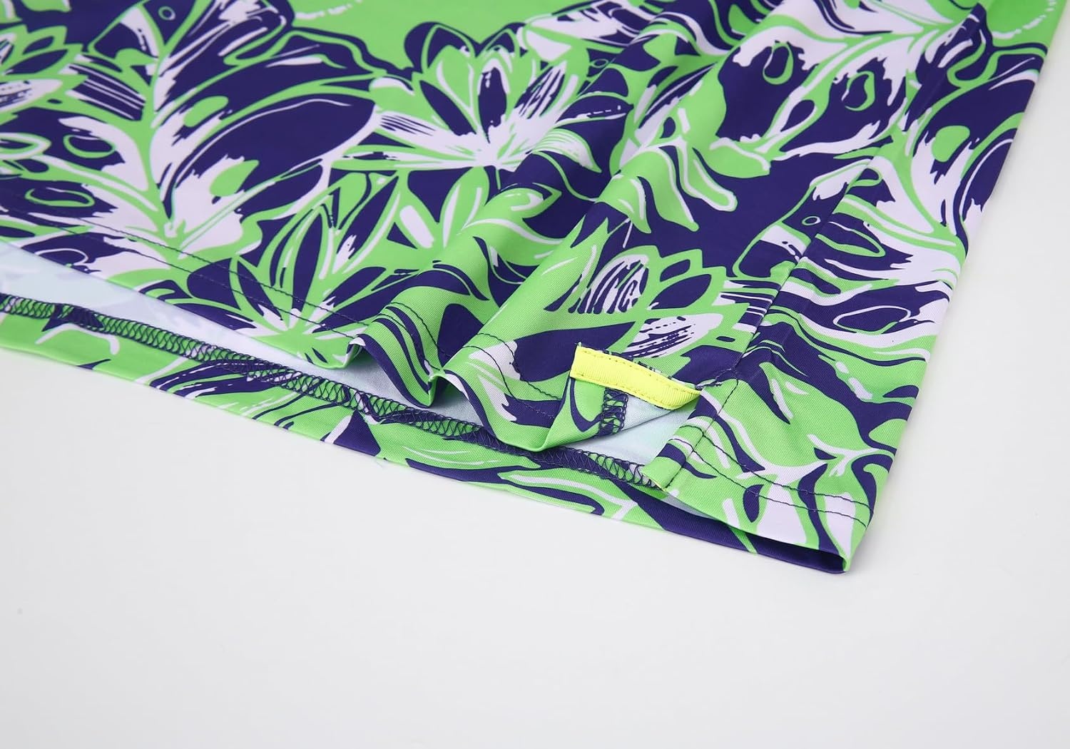 image:imageAlex Vando Mens Hawaiian Golf Shirt Moisture Wicking Digital Print Polo Tropical vivid patterns Sweatabsorbing Flexible stretch weave Side air slits Unrestricted daily activityAbstract Tropical Leaves