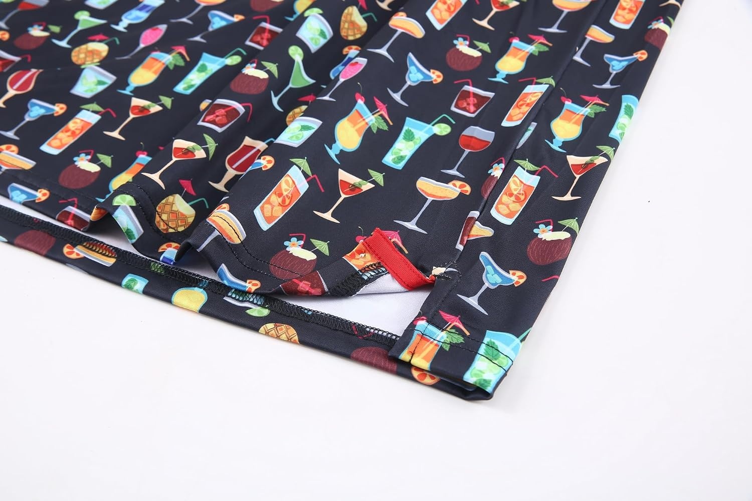 image:imageAlex Vando Mens Hawaiian Golf Shirt Moisture Wicking Digital Print Polo Tropical vivid patterns Sweatabsorbing Flexible stretch weave Side air slits Unrestricted daily activityBlack Drinking