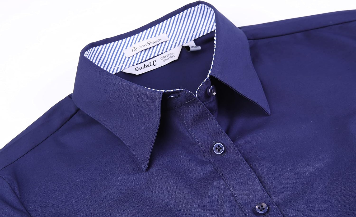 image:imageAlex Vando Womens Dress Shirts Button Down Wrinkle Free Long Sleeve Shirt Breathable 4Way Stretch Fabric Shirt WrinkleResistant Spread Collar Easy Care Ideal For Business amp Everyday WearSs Navy