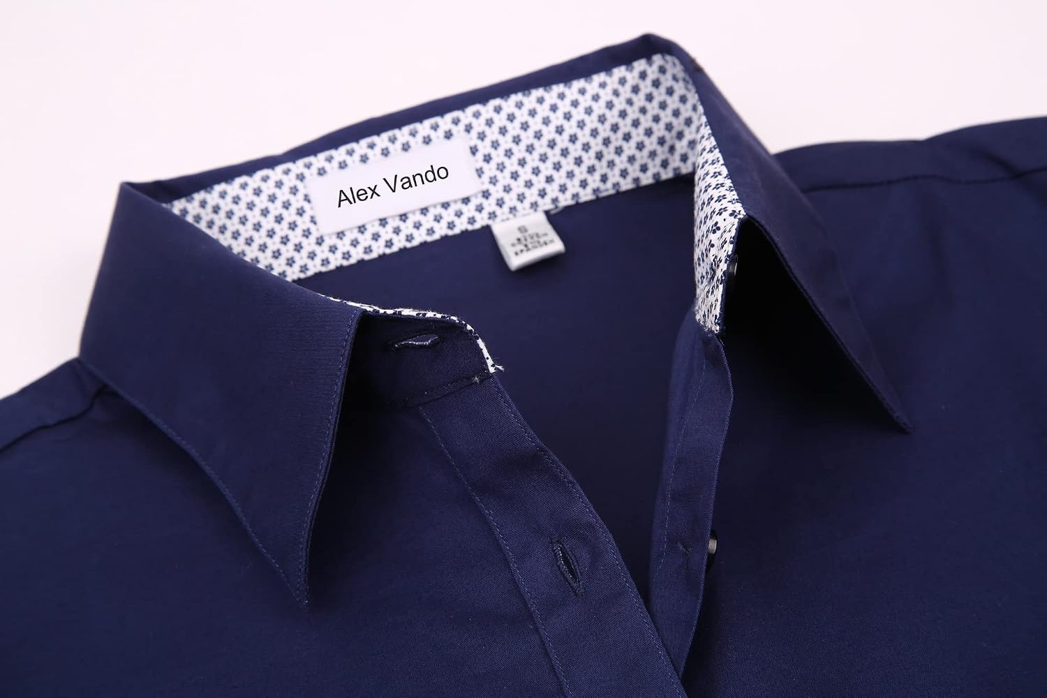 image:imageAlex Vando Womens Dress Shirts Button Down Wrinkle Free Long Sleeve Shirt Breathable 4Way Stretch Fabric Shirt WrinkleResistant Spread Collar Easy Care Ideal For Business amp Everyday WearNavy