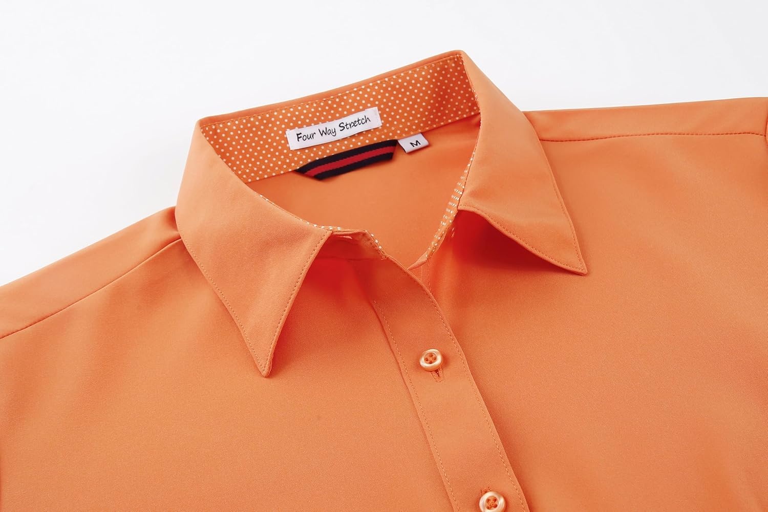 image:imageAlex Vando Womens Dress Shirts Button Down Wrinkle Free Long Sleeve Shirt Breathable 4Way Stretch Fabric Shirt WrinkleResistant Spread Collar Easy Care Ideal For Business amp Everyday WearOrange